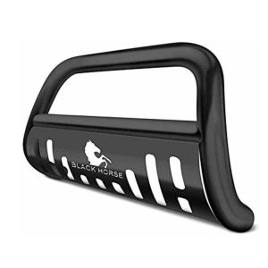 Black Horse Off Road Bull Bar, 2-1/2 Inch Diameter Tube, Powder Coated, Steel, With Skid Plate, Without Light Bar – CBB-TYF5107SP
