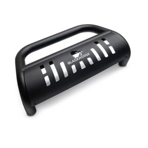 Black Horse Off Road Bull Bar, 2-1/2 Inch Diameter Tube, Powder Coated, Steel, With Skid Plate, Without Light Bar – CBB-TYF5207SP