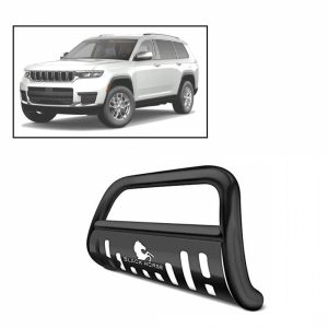 Black Horse Off Road Bull Bar, 2-1/2 Inch Diameter Tube, Powder Coated, Steel, With Skid Plate, Without Light Bar – CBB-B8902SP
