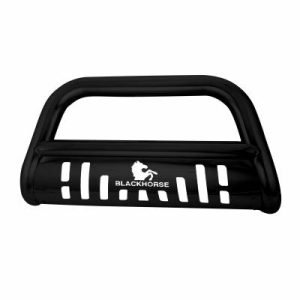 Black Horse Off Road Bull Bar, 2-1/2 Inch Diameter Tube, Powder Coated, Steel, With Skid Plate, Without Light Bar – CBB-SUS0102SP
