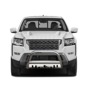 Black Horse Off Road Bull Bar, 2-1/2 Inch Diameter Tube, Polished, Stainless Steel, With Skid Plate, Without Light Bar – CBS-C6502SP