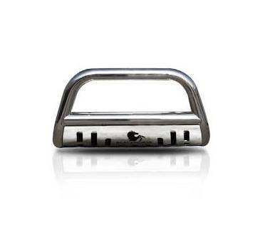 Black Horse Off Road Bull Bar, 2-1/2 Inch Diameter Tube, Polished, Stainless Steel, With Skid Plate, Without Light Bar – CBS-C6502SP