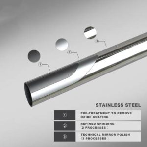 Black Horse Off Road Bull Bar, 2-1/2 Inch Diameter Tube, Polished, Stainless Steel, With Skid Plate, Without Light Bar – CBS-S0202SP