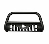 Black Horse Off Road Bull Bar, T, 2-1/2 Inch Diameter Tube, Powder Coated, Textured Black, Steel, With Skid Plate, Without Light Bar – CBT-B261SP