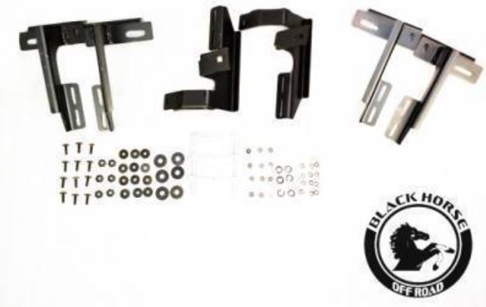 Black Horse Off Road Running Board, Exceed, 5-1/2 Inch Width, Black with Chrome Trim, Aluminum, Unlighted, With Mounting Hardware – EX-F576