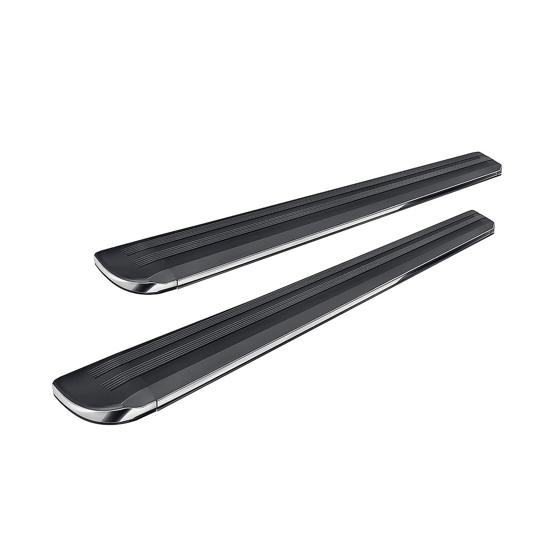 Black Horse Off Road Running Board, Exceed, 5-1/2 Inch Width, Black with Chrome Trim, Aluminum, Unlighted, With Mounting Hardware – EX-G770