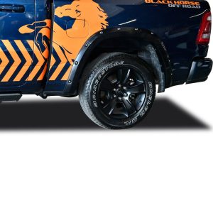 Black Horse Off Road Fender Flare, Bolt-Head Style, Smooth, Adds 3 Inch Width/ 6 Inch Height, ABS Plastic, Paintable, Set of 4 – FF-DORA-19-SM