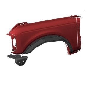 Black Horse Off Road Fender Flare, Heavy Duty Sheet Metal Plate Look, Bolt-On, Texture Powder Coat, Steel, Set of 2 – FF-FBF21HD