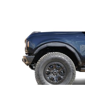 Black Horse Off Road Fender Flare, Heavy Duty Sheet Metal Plate Look, Bolt-On, Texture Powder Coat, Steel, Set of 2 – FF-FBF21HD