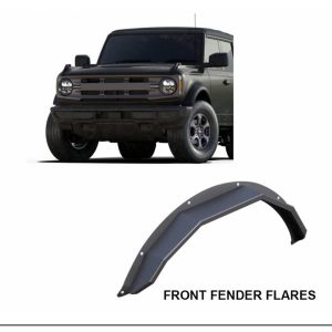 Black Horse Off Road Fender Flare, Heavy Duty Sheet Metal Plate Look, Bolt-On, Texture Powder Coat, Steel, Set of 2 – FF-FBF21HD