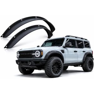 Black Horse Off Road Fender Flare, Sheet Metal Look, Bolt-On, Texture Powder Coat, Steel, Set of 4 – FF-FBFR21