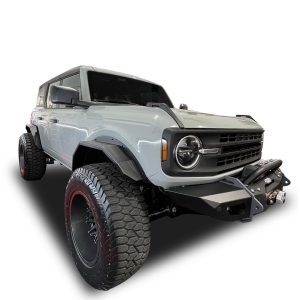 Black Horse Off Road Fender Flare, Heavy Duty Sheet Metal Plate Look, Bolt-On, Texture Powder Coat, Steel, Set of 4 – FF-FBFR21HD