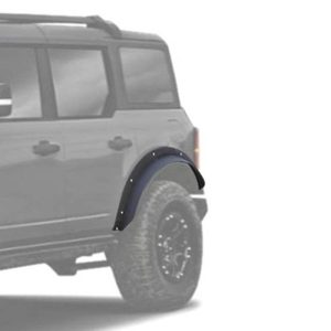 Black Horse Off Road Fender Flare, Sheet Metal Look, Bolt-On, Smooth Powder Coat, Steel, Set of 2 – FF-FBR21