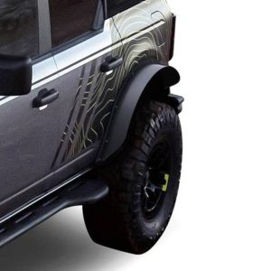 Black Horse Off Road Fender Flare, Sheet Metal Look, Bolt-On, Smooth Powder Coat, Steel, Set of 2 – FF-FBR21