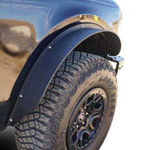 Black Horse Off Road Fender Flare, Sheet Metal Look, Bolt-On, Smooth Powder Coat, Steel, Set of 2 – FF-FBR21
