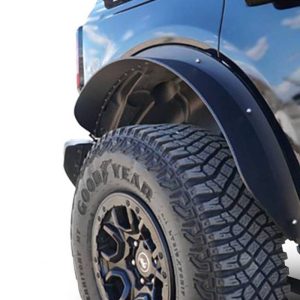 Black Horse Off Road Fender Flare, Sheet Metal Look, Bolt-On, Smooth Powder Coat, Steel, Set of 2 – FF-FBR21
