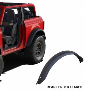 Black Horse Off Road Fender Flare, Sheet Metal Look, Bolt-On, Texture Powder Coat, Steel, Set of 2 – FF-FBR22