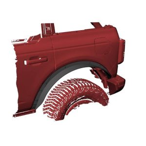 Black Horse Off Road Fender Flare, Sheet Metal Look, Bolt-On, Texture Powder Coat, Steel, Set of 2 – FF-FBR22