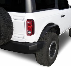 Black Horse Off Road Fender Flare, Sheet Metal Plate Look, Bolt-On, Texture Powder Coat, Steel, Set of 2 – FF-FBR22HD