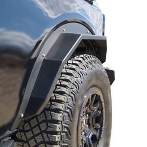 Black Horse Off Road Fender Flare, Sheet Metal Plate Look, Bolt-On, Texture Powder Coat, Steel, Set of 2 – FF-FBR22HD
