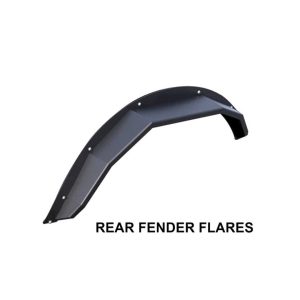 Black Horse Off Road Fender Flare, Sheet Metal Plate Look, Bolt-On, Texture Powder Coat, Steel, Set of 2 – FF-FBR22HD