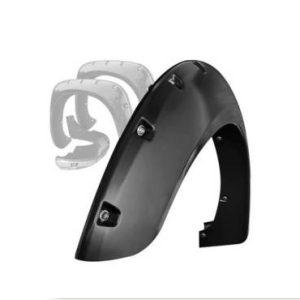 Black Horse Off Road Fender Flare, Riveted Look, Bolt-On/ May Need Drilling, Paintable, Low Gloss, Thermoplastic Polyolefin, Set of 4 – FF-FOF18SM