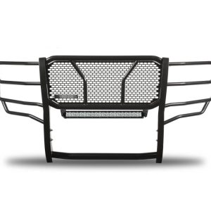 Black Horse Off Road Grille Guard, Rugged Series, 3-Piece Modular, Powder Coated, Steel, 2-1/4 Inch Diameter – RU-FOF115-B-KIT