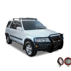 Black Horse Off Road Grille Guard, 3-Piece Modular, Powder Coated, Steel, 1-1/2 Inch Diameter, With Brush Guard, Without Skid Plate – PG24001MA-PLFR
