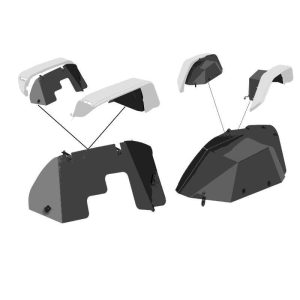 Black Horse Off Road Inner Fender, Armour, Matte Black, Steel, Set of 4 – INFR20G