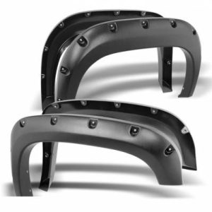 Black Horse Off Road Fender Flare, Bolt-Head Style, Smooth, Adds 3 Inch Width/ 6 Inch Height, ABS Plastic, Paintable, Set of 4 – FF-NITI01-SM-PKT
