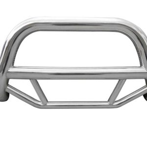 Black Horse Off Road Bull Bar, Max, 2-1/2 Inch Diameter Tube, Polished, Stainless Steel, Without Skid Plate, Without Light Bar – MBS-B7602