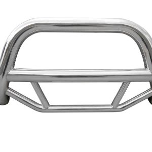 Black Horse Off Road Bull Bar, Max, 2-1/2 Inch Diameter Tube, Polished, Stainless Steel, Without Skid Plate, Without Light Bar – MBS-HOB3301