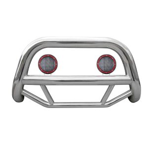 Black Horse Off Road Bull Bar, Max, 2-1/2 Inch Diameter Tube, Polished, Stainless Steel, Without Skid Plate – MBS-HOB3301-PLFR