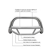 Black Horse Off Road Bull Bar, Max, 2-1/2 Inch Diameter Tube, Polished, Stainless Steel, Without Skid Plate, Without Light Bar – MBS-HOB3501