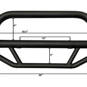 Black Horse Off Road Bull Bar, Max T, 2-1/2 Inch Diameter Tube, Powder Coated, Textured Black, Steel, Without Skid Plate, Without Lights – MBT-MN505