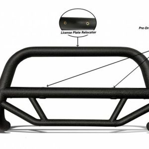 Black Horse Off Road Bull Bar, Max T, 2-1/2 Inch Diameter Tube, Powder Coated, Textured Black, Steel, Without Skid Plate – MBT-MT0312