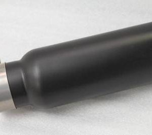 Black Horse Off Road Exhaust Tail Pipe Tip, 2-3/4 Inch Inlet Diameter, 12 Inch Overall Length, 4 Inch Round Rolled Edge Outlet Diameter – MT-RR03BK