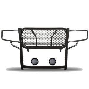 Black Horse Off Road Grille Guard, Rugged Series, 3-Piece Modular, Semi-Gloss Powder Coat, Steel, 2-1/4 Inch Bar Diameter – RU-TOTA16-B-PLFB