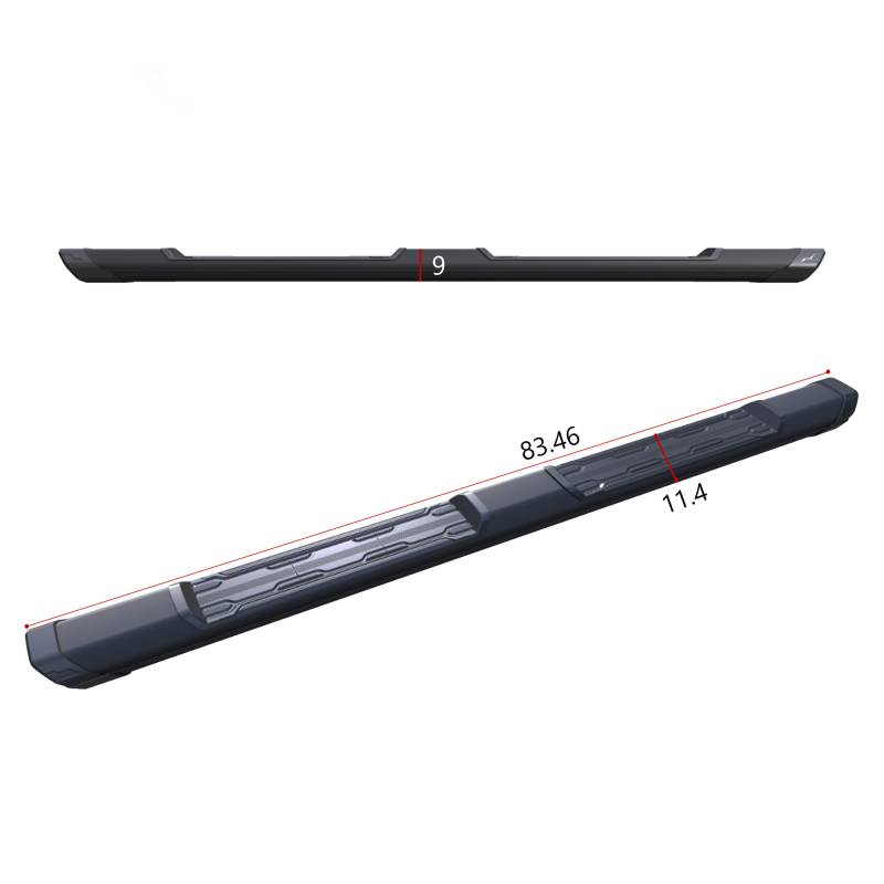 Black Horse Off Road Running Board, Peak, 5 Inch Width, Plastic, Unlighted, Rocker Panel Mount, With Mounting Hardware – PEH3076