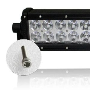 Black Horse Off Road Light Bar, LED, 20 Inch Length, Double Row of Lights, 120 Watt, Flood/ Spot Light Beam, Clear Lights, Clear Lens – PL3104FS-GS