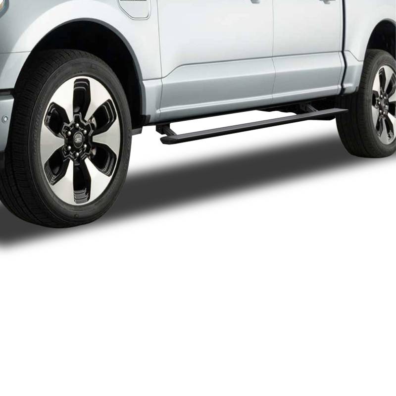 Black Horse Off Road Running Board, Elite Series, 5 Inch Width, 600 Pound Capacity, Power Retractable, Lighted, With Mounting Hardware – PWBR2185