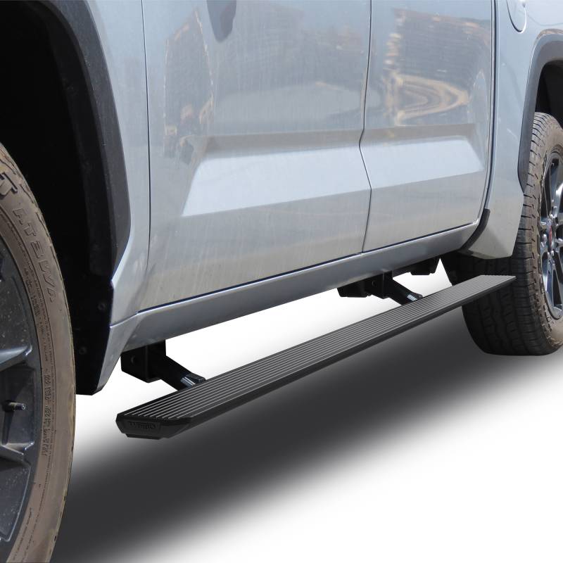 Black Horse Off Road Running Board, Elite Series, 5 Inch Width, 600 Pound Capacity, Power Retractable, Lighted, With Mounting Hardware – PWBR3085