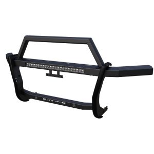 Black Horse Off Road Grille Guard, Rambler, 4-Piece Modular, Powder Coated, Steel, Without Brush Guard, Without Skid Plate – RAG1R02-K1