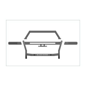 Black Horse Off Road Grille Guard, Rambler, 4-Piece Modular, Powder Coated, Steel, Without Brush Guard, Without Skid Plate – RAG1T10