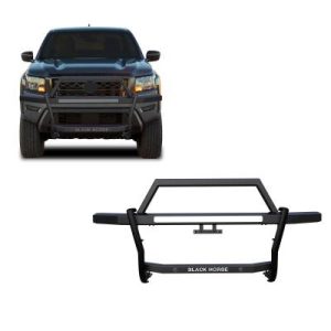 Black Horse Off Road Grille Guard, Rambler, 4-Piece Modular, Powder Coated, Steel, Without Brush Guard, Without Skid Plate – RAGN01