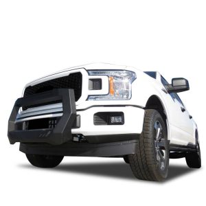 Black Horse Off Road Bull Bar, Rover, Matte Black, Powder Coated, Steel, With License Plate Relocation Bracket, With Auxiliary Lighting – ROFF104