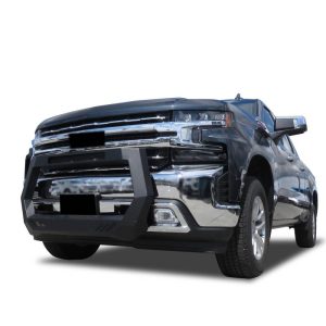 Black Horse Off Road Bull Bar, Rover, Matte Black, Powder Coated, Steel, With License Plate Relocation Bracket, With Auxiliary Lighting – ROGSI19
