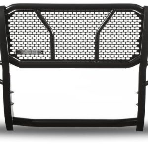 Black Horse Off Road Grille Guard, Rugged Series, Powder Coated, Steel, With Brush Guard, Without Skid Plate – RU-CHSI07-B