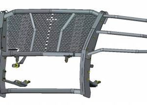 Black Horse Off Road Grille Guard, Rugged Series, Semi-Gloss Powder Coat, Steel, 2.25 Inch Bar Diameter, With Brush Guard – RU-CHTA07-B