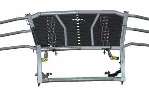 Black Horse Off Road Grille Guard, Rugged Series, Semi-Gloss Powder Coat, Steel, 2.25 Inch Bar Diameter, With Brush Guard – RU-CHTA07-B